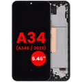 Ecrã OLED com Aro para Samsung Galaxy A34 5G (A346 / 2023) (6.46") (Compatível Plus) (Graphite)