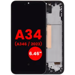 Ecrã OLED com Aro para Samsung Galaxy A34 5G (A346 / 2023) (6.46") (Compatível Plus) (Graphite)