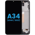 Ecrã LCD com Aro para Samsung Galaxy A34 5G (A346 / 2023) (Aftermarket : incell ) (Graphite)
