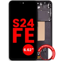 Ecrã OLED com Aro para Samsung Galaxy S24 FE 5G (US & International Version) (6.62") (Compatível Plus) (Graphite)