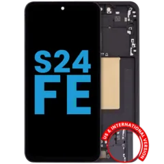 Ecrã LCD com Aro para Samsung Galaxy S24 FE 5G (US & International Version) (Aftermarket : incell) (Graphite)