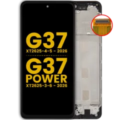 Ecrã LCD com Aro para Motorola Moto G37 (XT2625-4-5 / 2026) / G37 Power (XT2625-3-6 / 2026) (Recondicionado) (Todas as Cores)