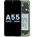 Ecrã OLED com Aro para Samsung Galaxy A55 (A556 / 2024) (Service Pack) (Lemon)