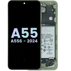 Ecrã OLED com Aro para Samsung Galaxy A55 (A556 / 2024) (Service Pack) (Lemon)