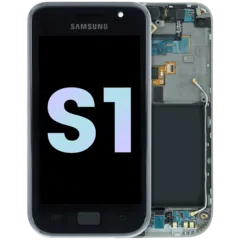 Ecrã LCD com Aro para Samsung Galaxy S1 (Service Pack) (White)