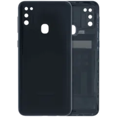 Back Cover With Camera Lens para Samsung Galaxy M21 (M215 / 2020) (Service Pack) (Black)