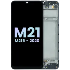 Ecrã OLED com Aro Compatible para Samsung Galaxy M21 (SM-M215) (Service Pack) (Black)