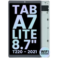 Ecrã LCD com Aro Compatible para Samsung Galaxy Tab A7 Lite WiFi (T220) (Service Pack) (White)