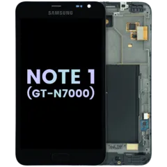 Ecrã OLED com Aro para Samsung Galaxy Note 1 (GT-N7000) (Service Pack) (Black)