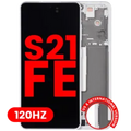 Ecrã OLED com Aro para Samsung Galaxy S21 FE 5G (US & International Version) (Compatível Plus) (120Hz) (White)
