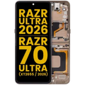 Ecrã OLED com Aro para Motorola Razr Ultra 2026 / Razr 70 Ultra (XT2655 / 2026) (Recondicionado) (Cocoa)