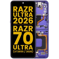 Ecrã OLED com Aro para Motorola Razr Ultra 2026 / Razr 70 Ultra (XT2655 / 2026) (Recondicionado) (Orient Blue)