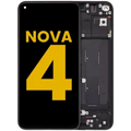 Ecrã LCD com Aro para Huawei Nova 4 (2018) (Recondicionado) (Black)