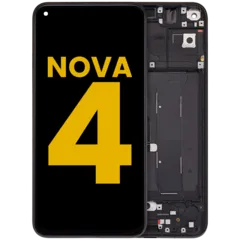 Ecrã LCD com Aro para Huawei Nova 4 (2018) (Recondicionado) (Black)