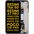 Ecrã LCD com Aro para Xiaomi Redmi 15A 5G / Redmi A7 Pro / Poco C81 / Poco C81 Pro / Poco C81X / Redmi R70m / Redmi R70 (Recondicionado) (Todas as Cores)