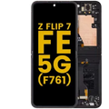 Inner Ecrã OLED com Aro Compatible para Samsung Galaxy Z Flip 7 FE 5G (F761) (US & International) (Recondicionado) (Black)
