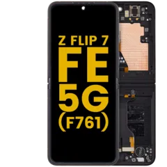 Inner Ecrã OLED com Aro Compatible para Samsung Galaxy Z Flip 7 FE 5G (F761) (US & International) (Recondicionado) (Black)