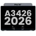 Ecrã LCD Completo para MacBook Pro 14" A3426 (2026) (OEM Usado: Grau A) (Silver)