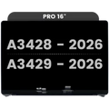 Ecrã LCD Completo para MacBook Pro 16" A3428 / A3429 (2026) (OEM Usado: Grau A) (Space Black)