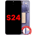 Ecrã OLED com Aro para Samsung Galaxy S24 5G (US & International Version) (Compatível Plus) (Cobalt Violet)