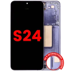 Ecrã OLED com Aro para Samsung Galaxy S24 5G (US & International Version) (Compatível Plus) (Cobalt Violet)