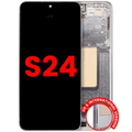 Ecrã OLED com Aro para Samsung Galaxy S24 5G (US & International Version) (Compatível Plus) (Marble Grey)