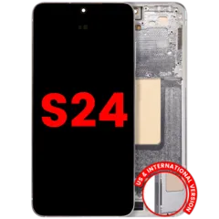 Ecrã OLED com Aro para Samsung Galaxy S24 5G (US & International Version) (Compatível Plus) (Marble Grey)