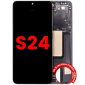 Ecrã OLED com Aro para Samsung Galaxy S24 5G (US & International Version) (Compatível Plus) (Onyx Black)