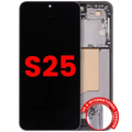 Ecrã OLED com Aro para Samsung Galaxy S25 5G (US & International) (Compatível Plus) (Silver Shadow)