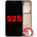 Ecrã OLED com Aro para Samsung Galaxy S25 5G (US & International) (Compatível Plus) (Pink Gold)
