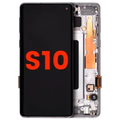 Ecrã OLED com Aro para Samsung Galaxy S10 (Compatível Plus) (Prism White)