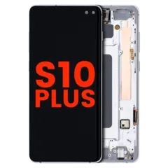 Ecrã OLED com Aro para Samsung Galaxy S10 Plus (Compatível Plus) (Prism White)