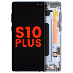 Ecrã OLED com Aro para Samsung Galaxy S10 Plus (Compatível Plus) (Prism Blue)