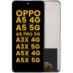 Ecrã LCD sem Aro Compatible para OPPO A5 4G / A5 5G / A5 Pro 5G / A3x 4G / A3x 5G / A5x 4G / A5x 5G (Recondicionado) (Todas as Cores)