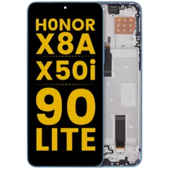 Ecrã LCD com Aro para Honor X8A / X50i / 90 Lite (Recondicionado) (Cyan Lake)