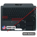 Palmrest com Teclado (ANSI US) para MacBook Pro 14" A3438 (2026) (OEM Original) (Space Black)