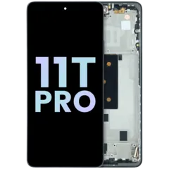 Ecrã OLED com Aro para Xiaomi 11T Pro (Service Pack) (Meteorite Gray)