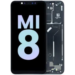 Ecrã OLED com Aro para Xiaomi Mi 8 (Service Pack) (Black)