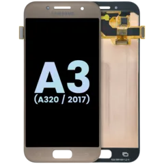 Ecrã OLED sem Aro para Samsung Galaxy A3 (A320 / 2017) (Service Pack) (Gold Sand)