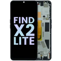 Ecrã OLED com Aro para Oppo Find X2 Lite (2020) (Service Pack) (Moonlight Black)