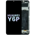 Ecrã LCD com Aro para Huawei Y6P (2020) (Service Pack) (Midnight Black)