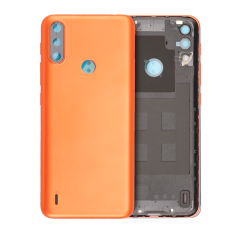 Back cover Glass para Motorola Moto E7 Power (XT2097-6 / 2021) (Coral Red)