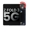 Inner Ecrã OLED com Aro para Samsung Galaxy Z Fold 3 5G (US & International) (OEM Usado: Grau A) (Phantom Black)