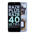 Inner Ecrã OLED com Aro para Motorola Moto Razr Plus 2023 / Razr 40 Ultra (XT2321 / 2023) (OEM Original) (Glacier Blue)