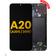 Ecrã OLED com Aro para Samsung Galaxy A20 (A205 / 2019) (U Version) (Recondicionado) (Todas as Cores)