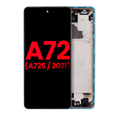 Ecrã OLED com Aro para Samsung Galaxy A72 (A725 / 2021) (6.67") (Compatível Plus) (Awesome Blue)