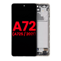 Ecrã OLED com Aro para Samsung Galaxy A72 (A725 / 2021) (6.67") (Compatível Plus) (Awesome White)