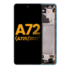 Ecrã OLED com Aro para Samsung Galaxy A72 (A725 / 2021) (Recondicionado) (Awesome Blue)