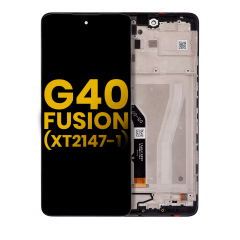 Ecrã LCD com Aro para Motorola Moto G40 Fusion (XT2147-1) (Recondicionado) (Todas as Cores)