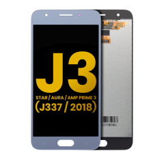 Ecrã LCD sem Aro para Samsung Galaxy J3 Star / Aura / Amp Prime 3 (J337 / 2018) (Recondicionado) (Blue)